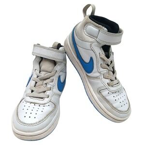 Nike Boys Court Borough Mid 2 White High Top Sneakers‎ Size 11c [CD7783-012]